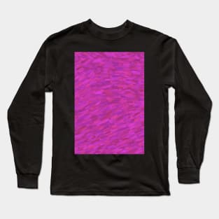 Brush Strokes Paint Texture (Magenta and Purple) Long Sleeve T-Shirt